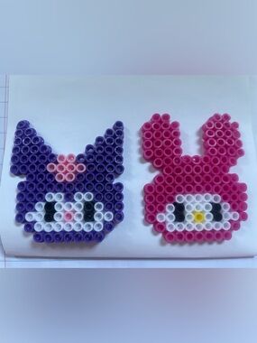 Kuromi and my melody bead characters for play or decoration